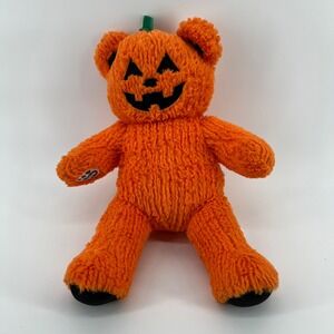 Build-A-Bear Workshop Pumpkin Glow Bear Orange Halloween Plush Light Up
